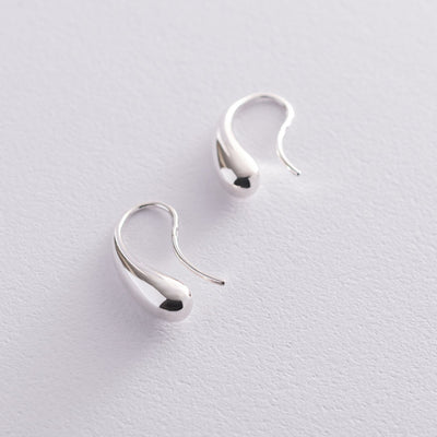 Silver raindrop earrings