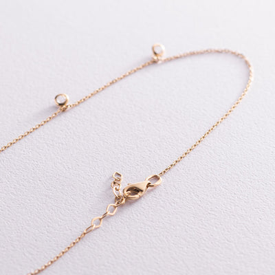 Gold necklace (cubic zirconia)