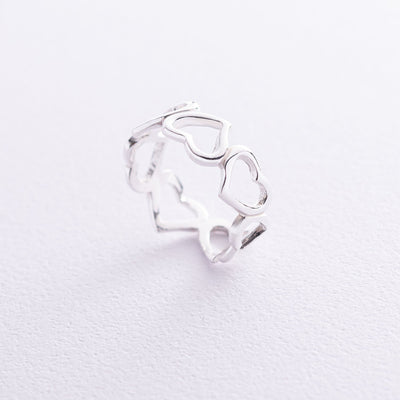 Silver heart ring