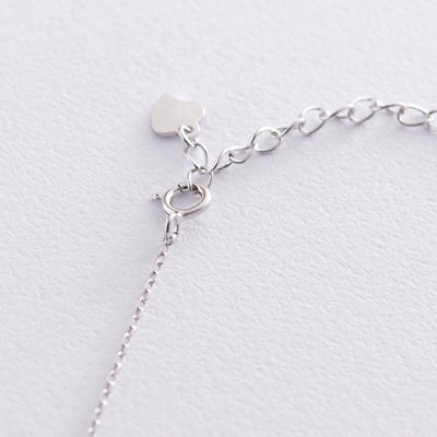 Silver necklace Raindrop