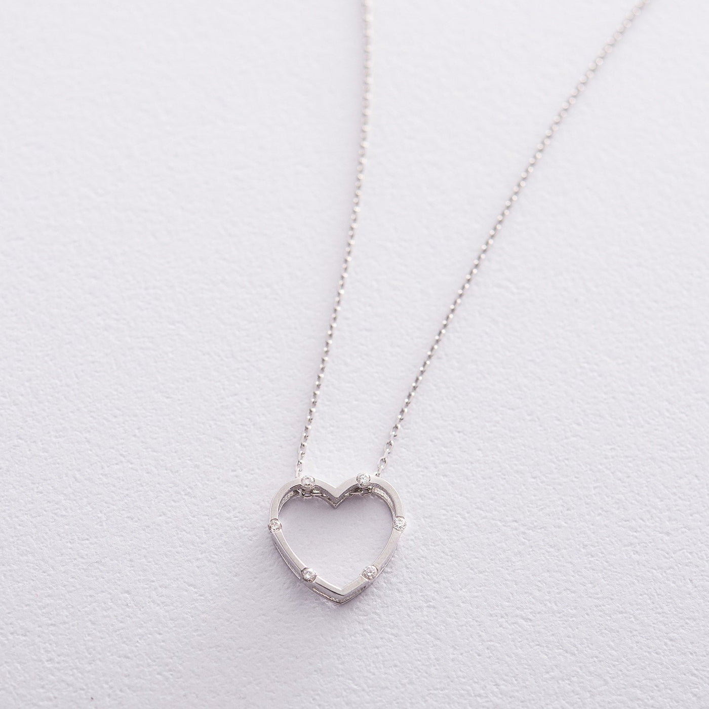 Gold Heart Necklace (cubic zirconia)