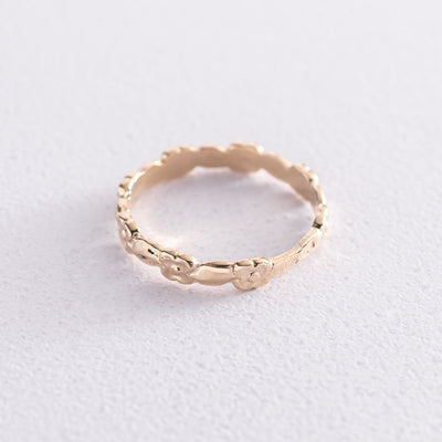 Yellow Gold Flower Wreath Ring