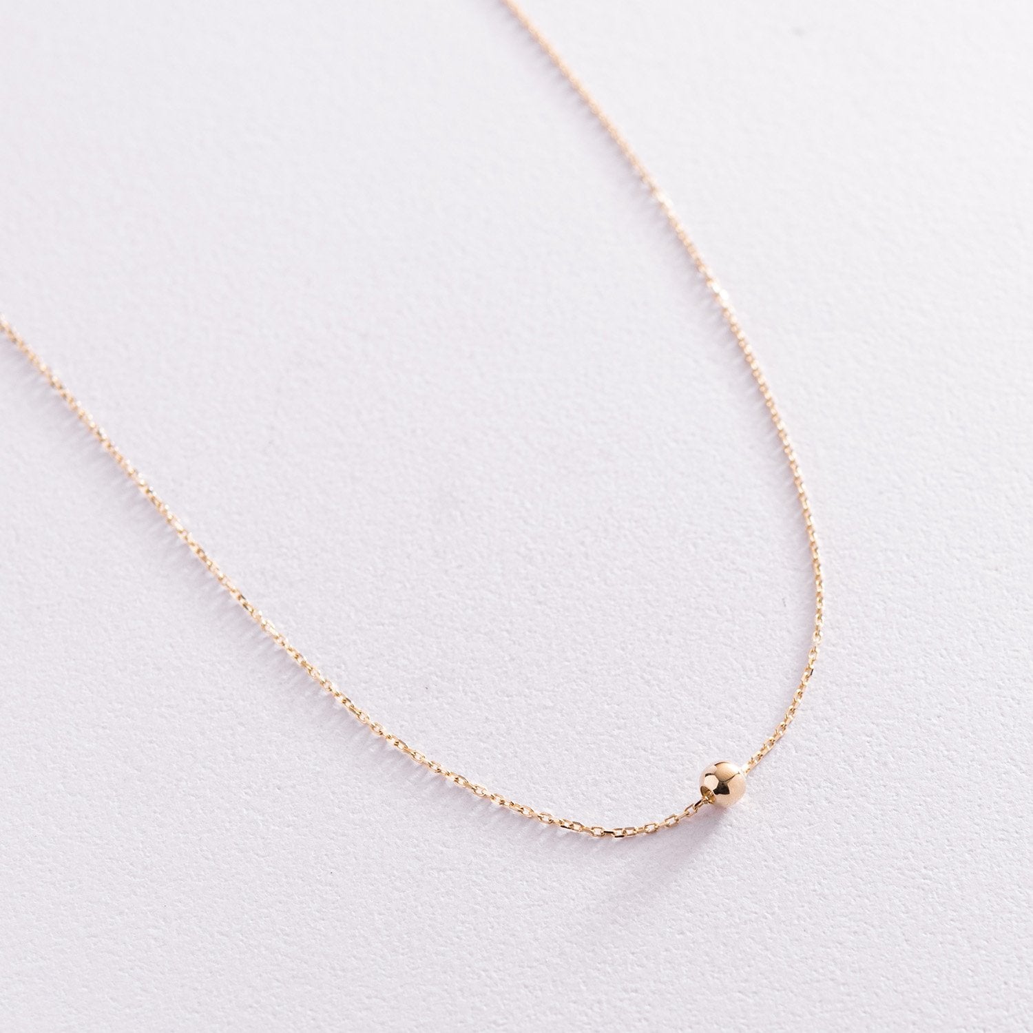 Yellow Gold Ball Necklace – Oniks-jewellery