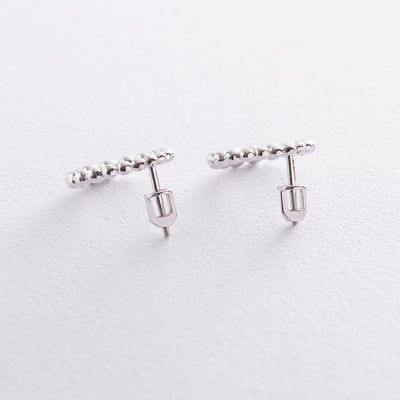 White Gold Stud Earrings Lightness