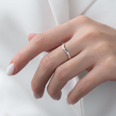 White Gold Minimalist Ring