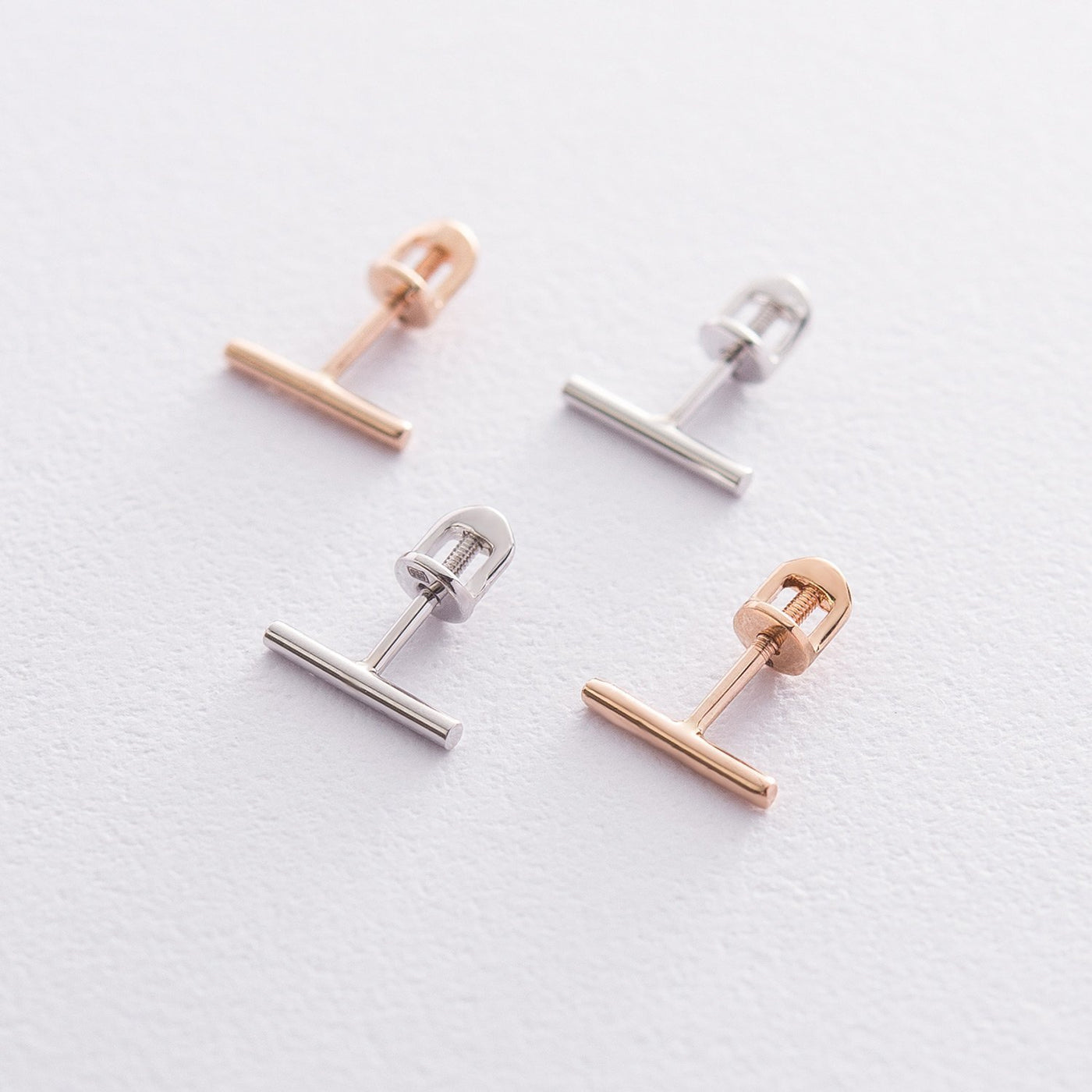 Gold Stud Earrings Minimal