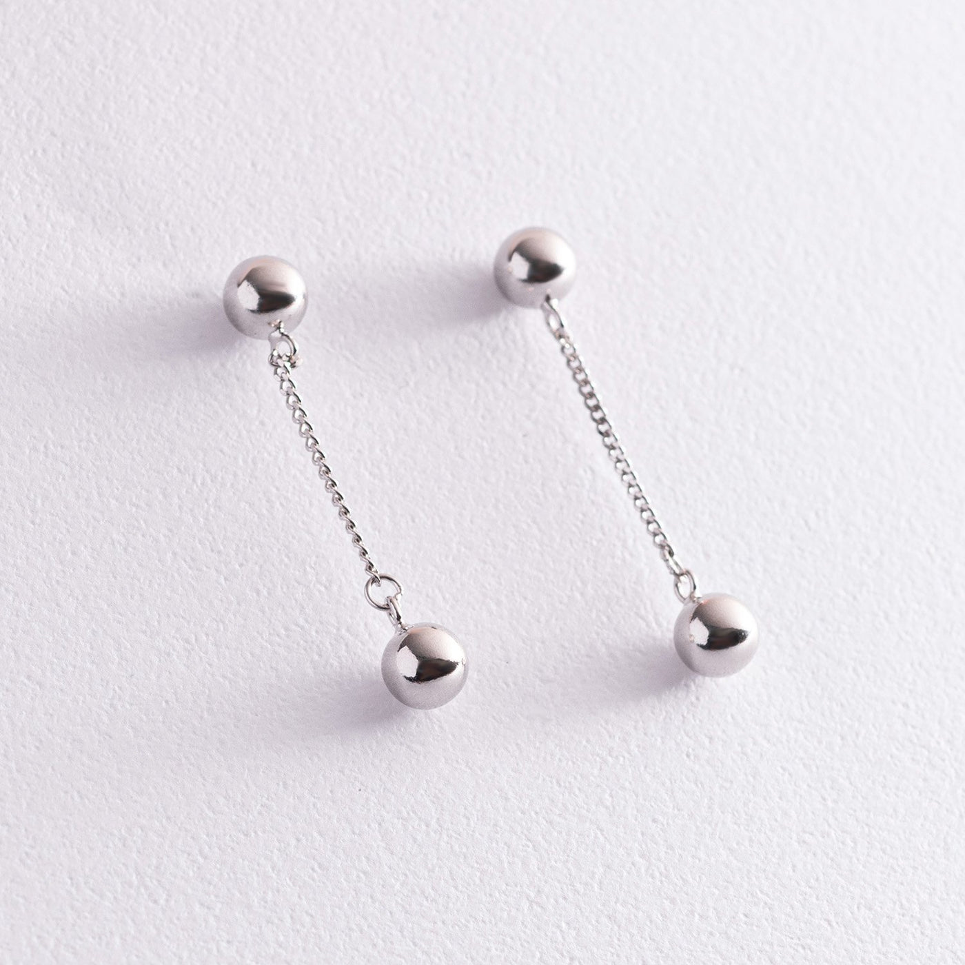 Silver ball earrings