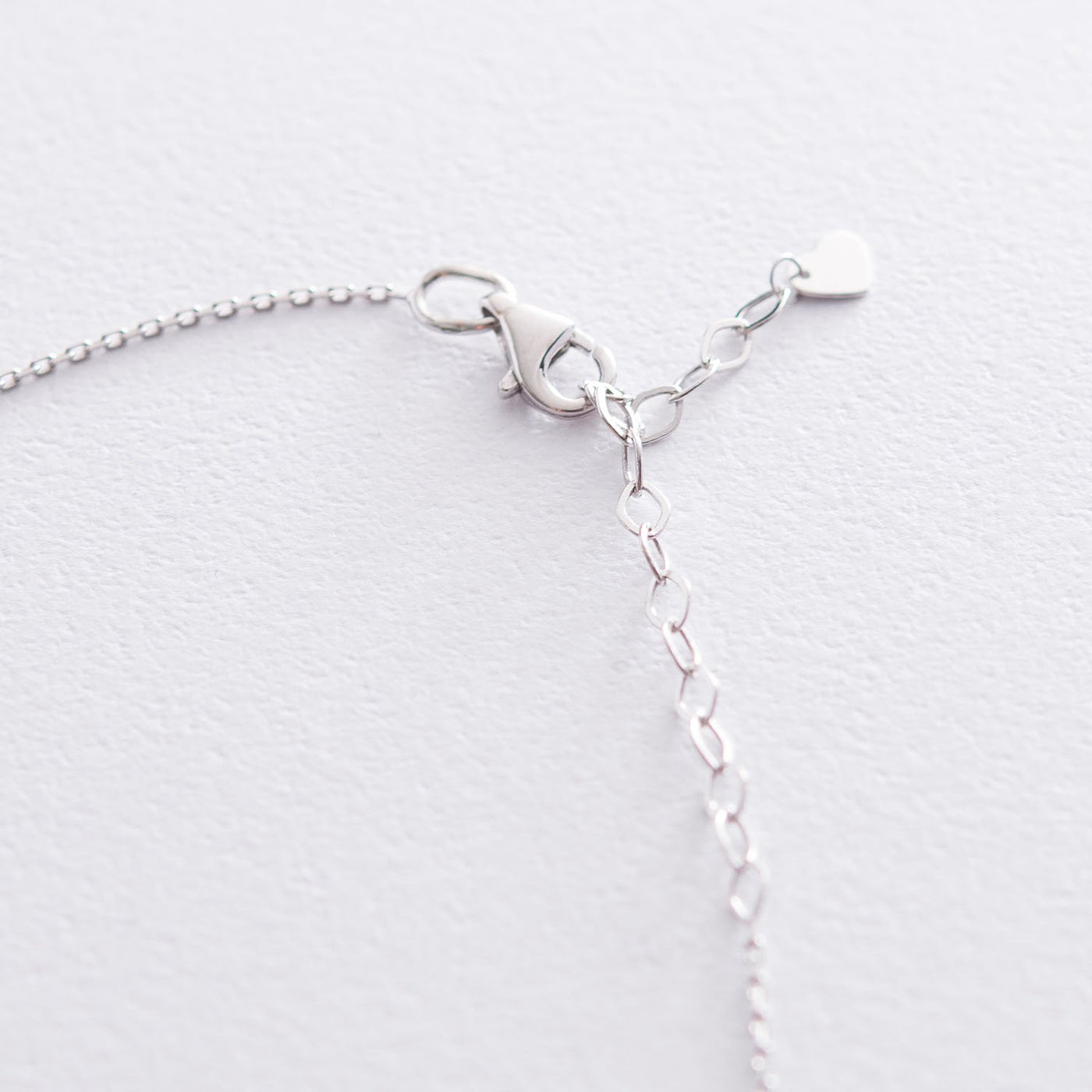 White gold  necklace with cubic zirconia