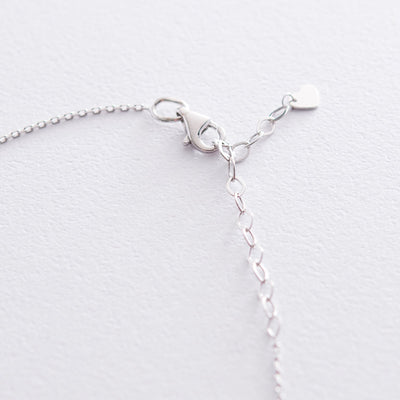 White gold  necklace with cubic zirconia