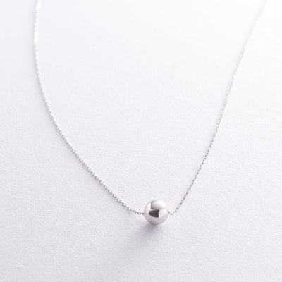 Silver ball necklace