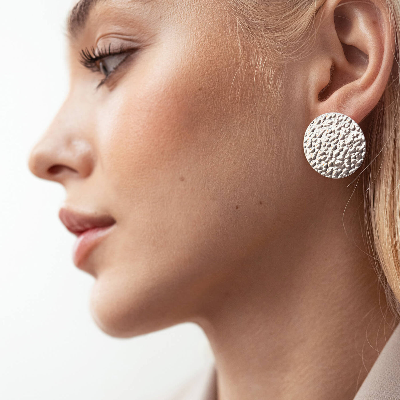 Silver stud earrings Theona