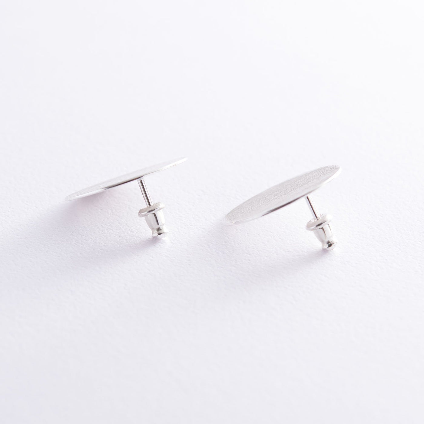 Silver matte earrings Comet 2.1 cm