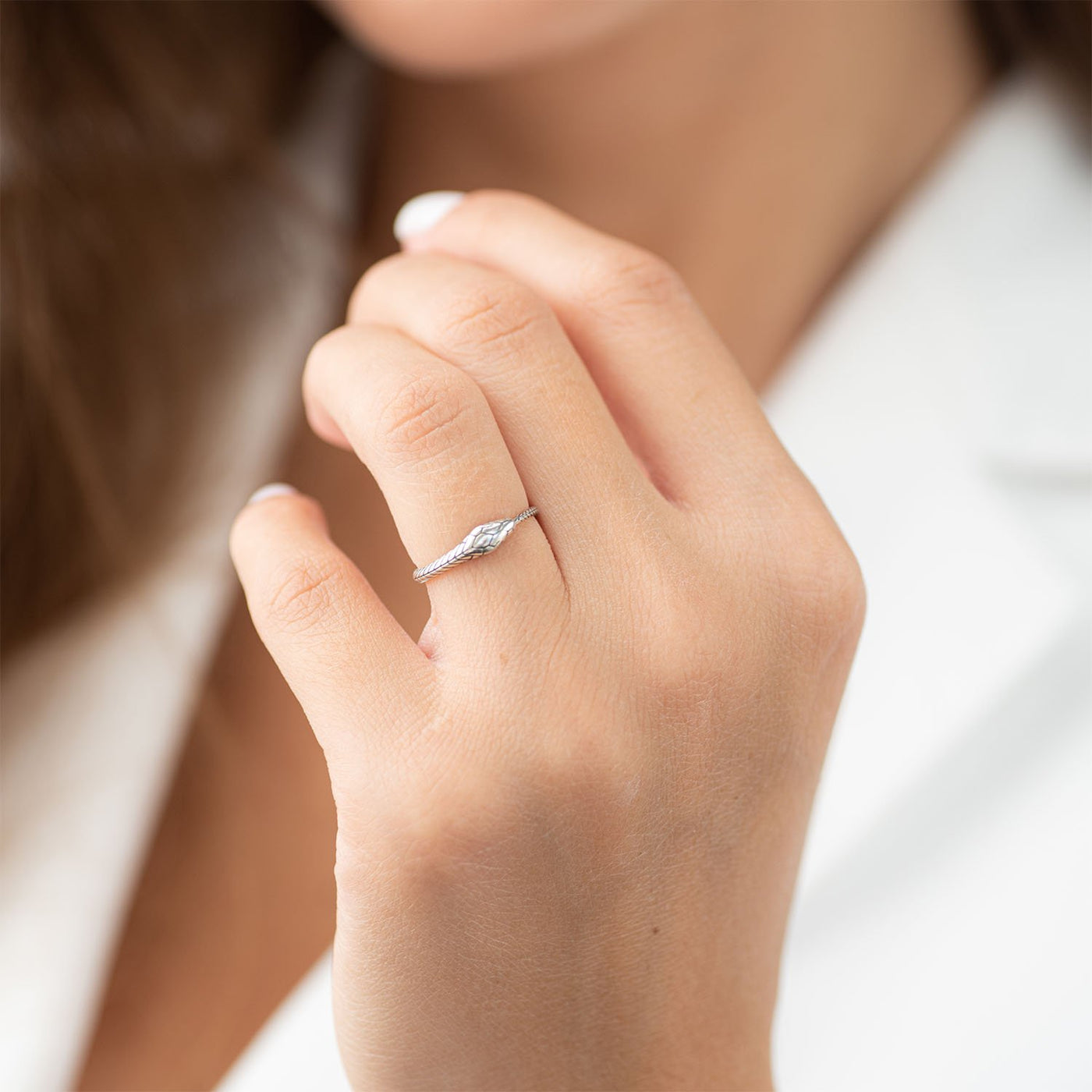 Silver Snake Ouroboros Ring