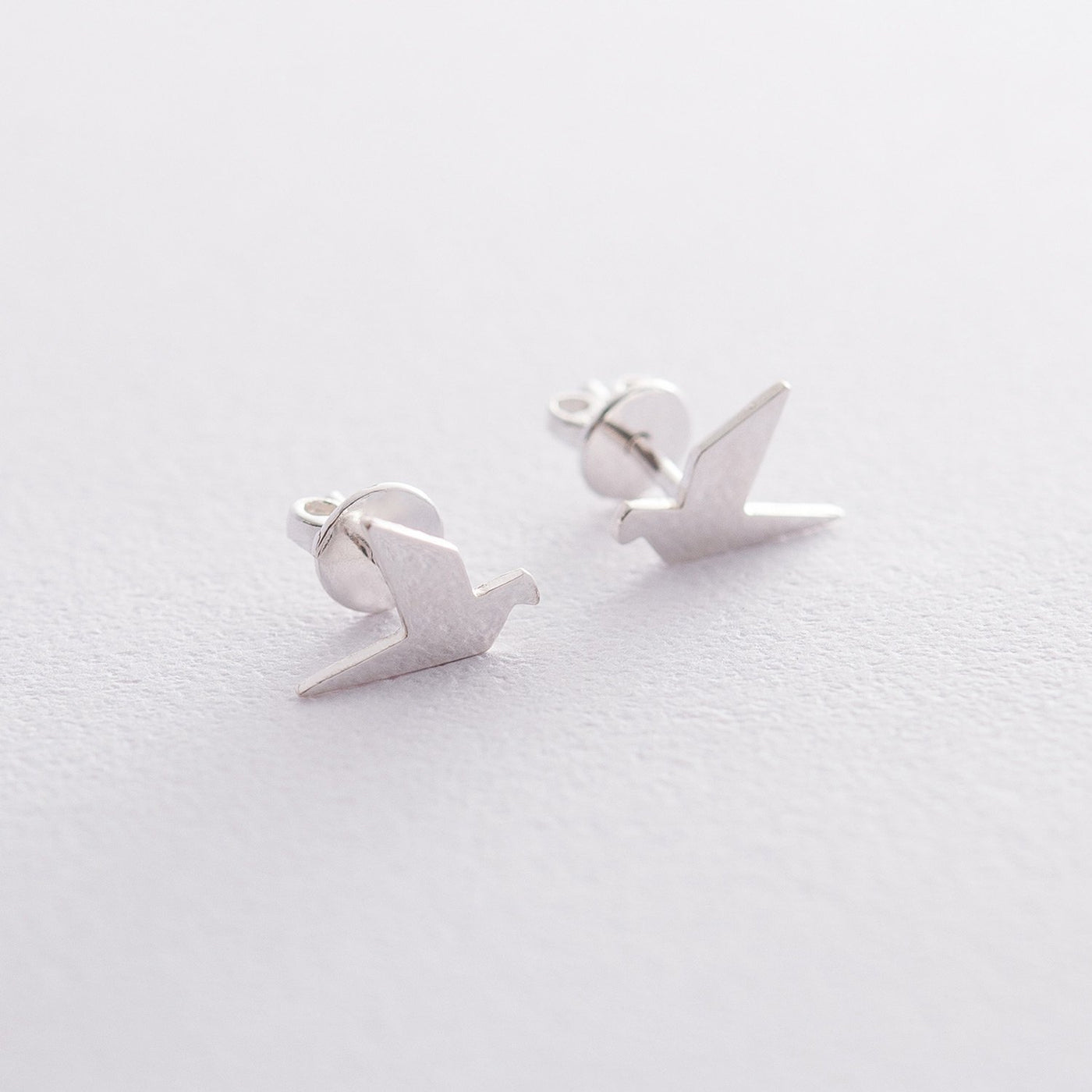 Triangle Silver Stud Earrings