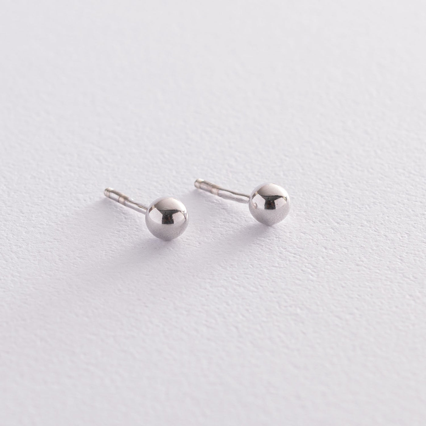 Silver ball stud earrings