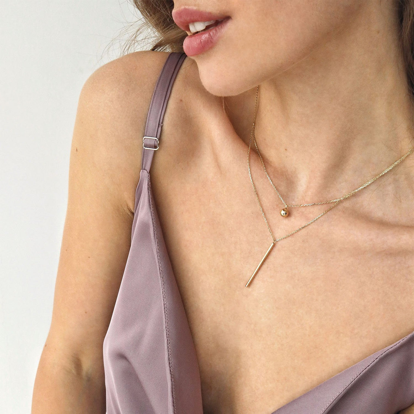 Yellow Gold Ball Chloe Necklace