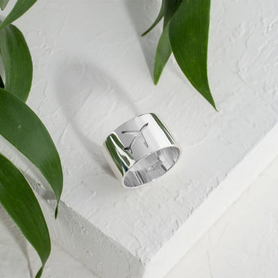 Airplane silver ring