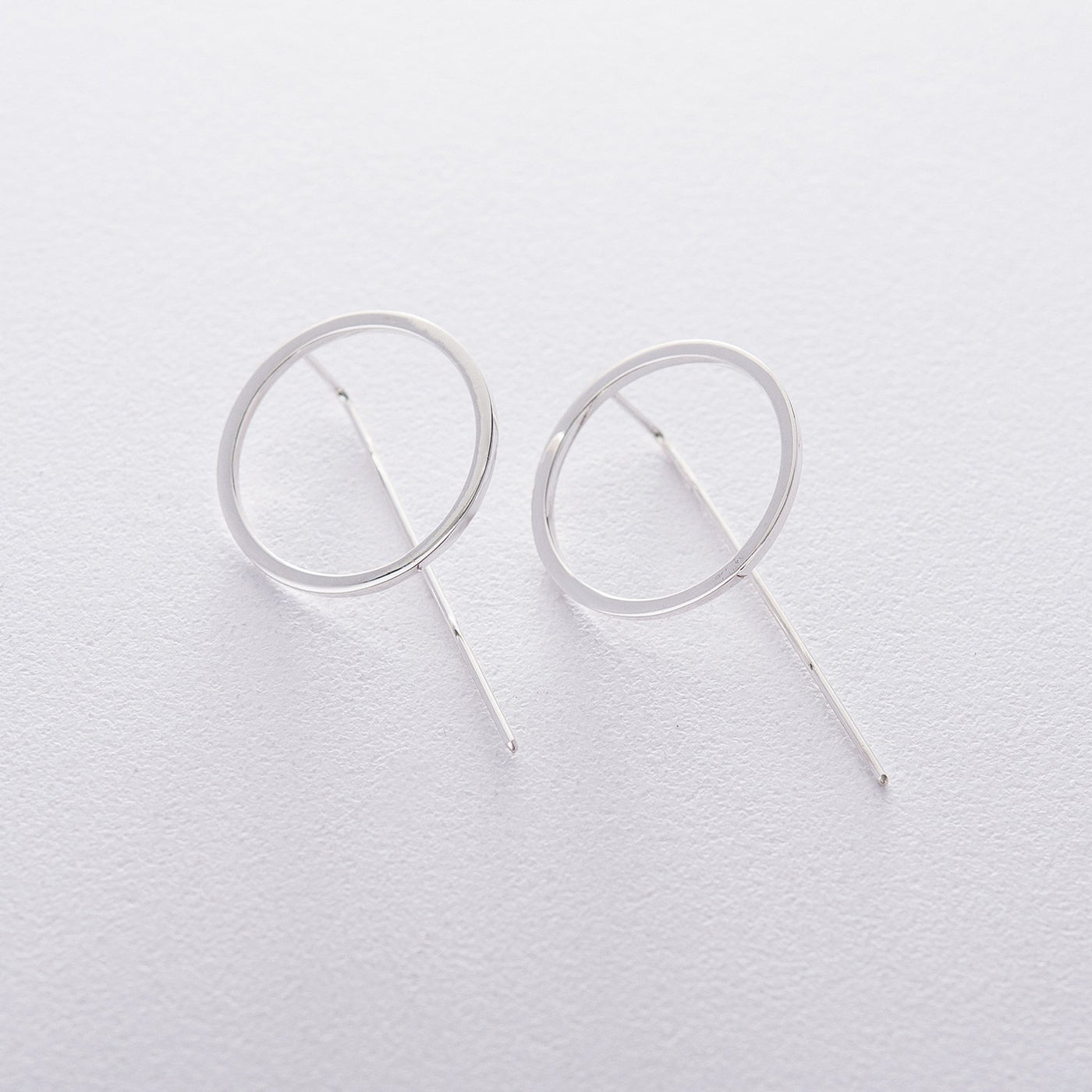 Silver geometric earrings