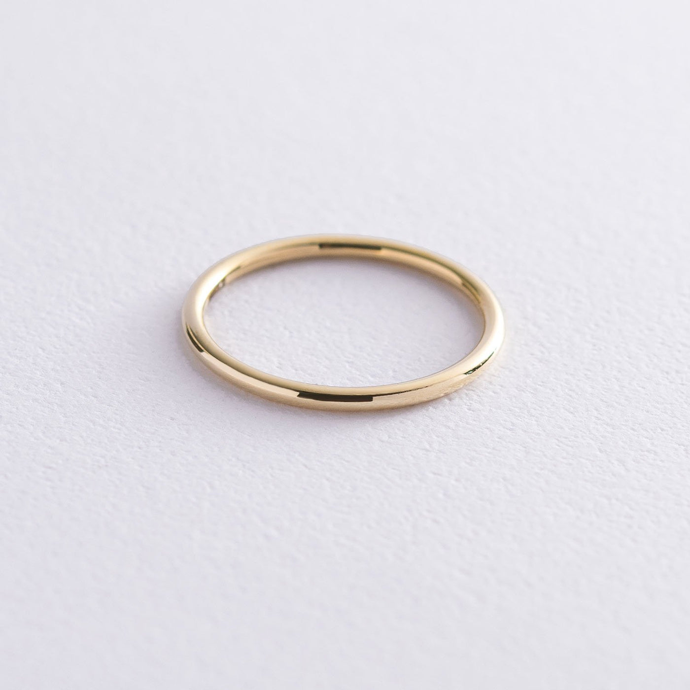 Yellow gold thin minimalist ring