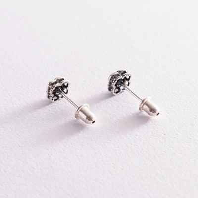 Silver Clover Stud Earrings