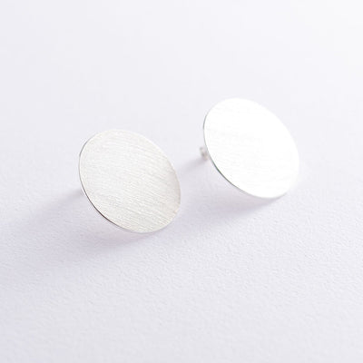 Silver matte earrings Comet 2.1 cm