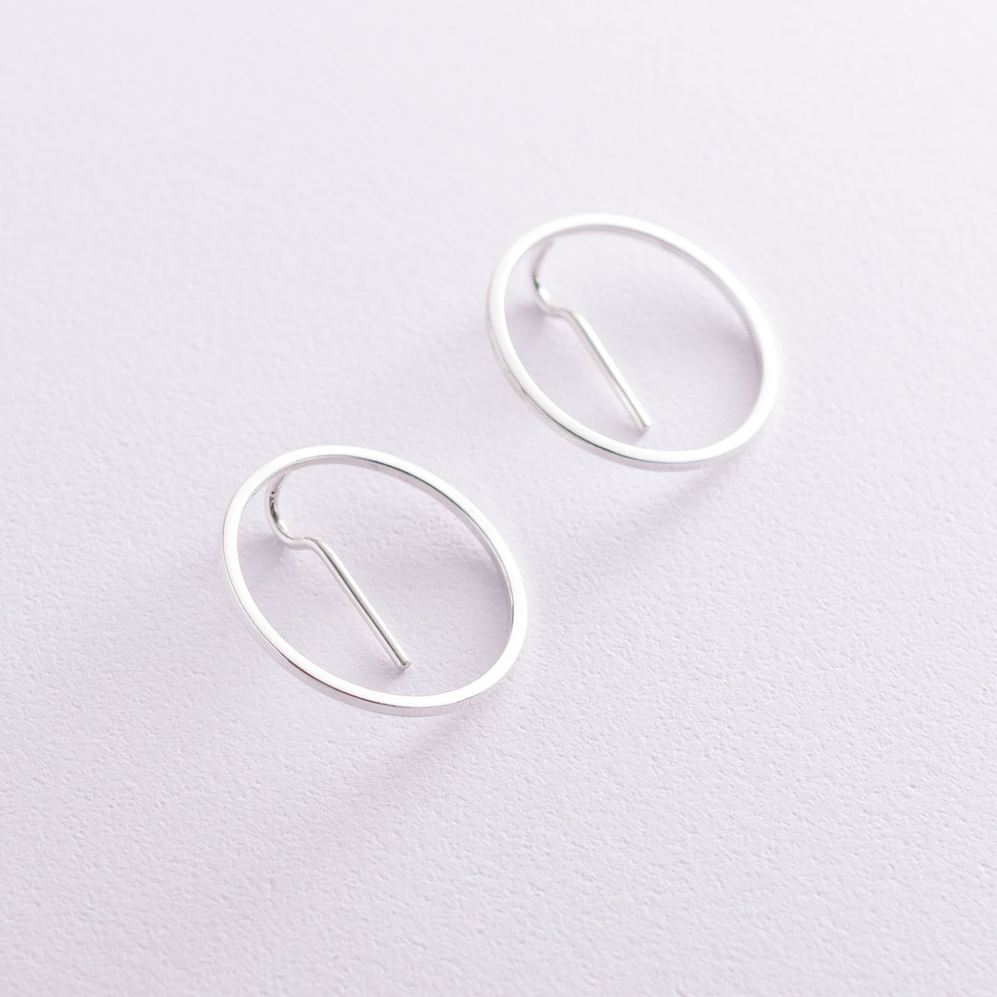 Silver earrings Geometry (2.7 cm)