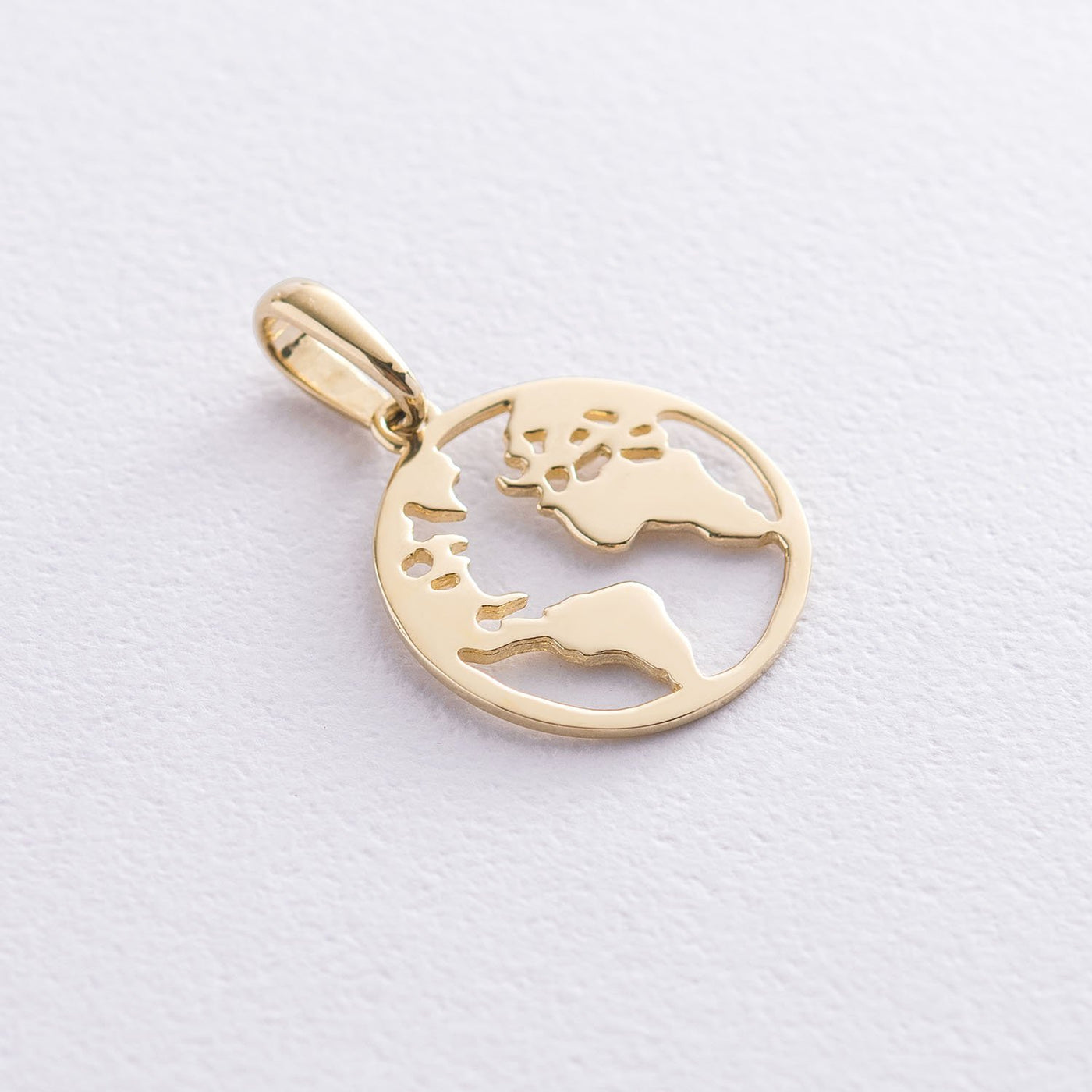 Yellow Gold Planet Earth Pendant