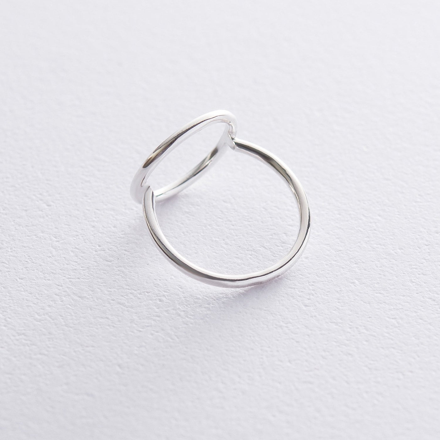 Silver circle ring