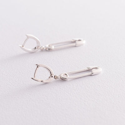 Silver Pin Earrings