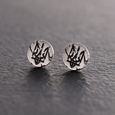 Stud earrings "Coat of arms of Ukraine - Trident. Glory to Ukraine, Glory to the Heroes"