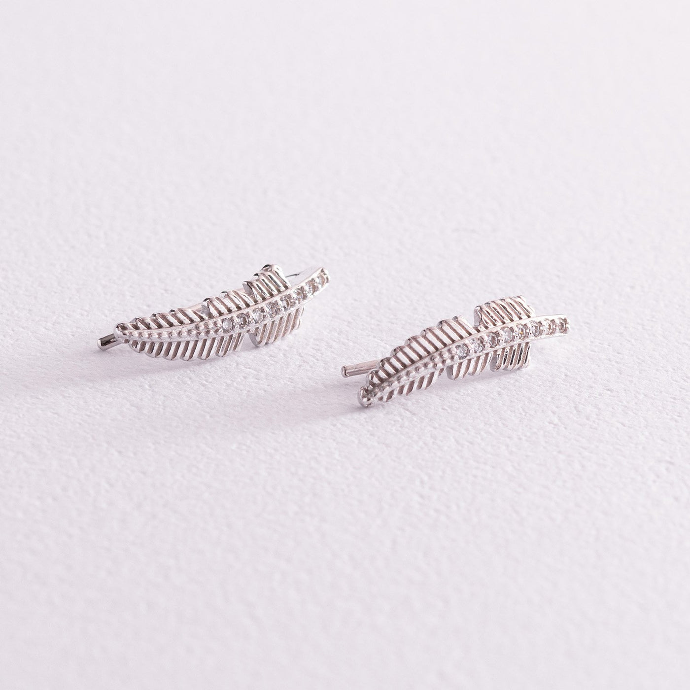 Silver climber earrings