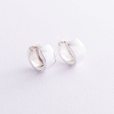 Silver hoop earrings