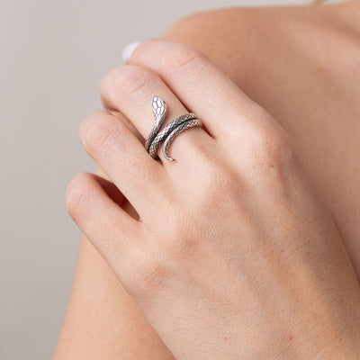 Silver snake ring