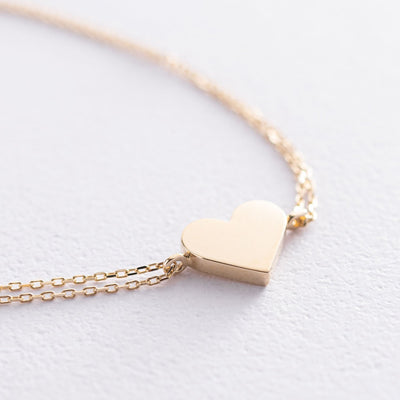 Yellow Gold Heart Bracelet