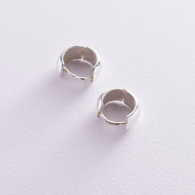 Silver hoop earrings  (1.3 cm)