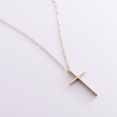 Yellow Gold Cross Necklace