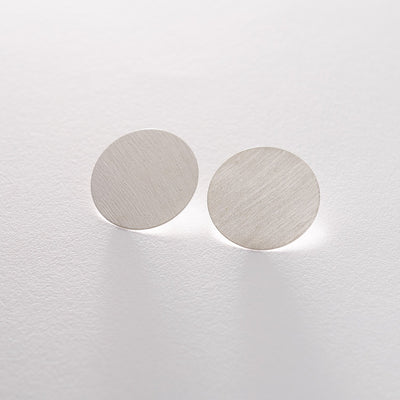 Silver Large Matte earrings Comet