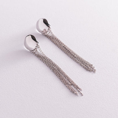 White Gold Delicate Earrings