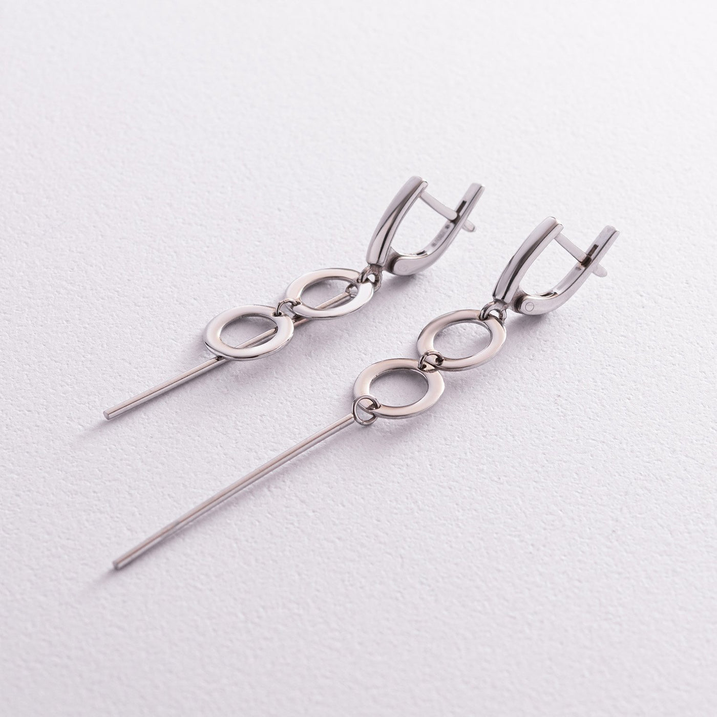 Asymmetrical silver earrings