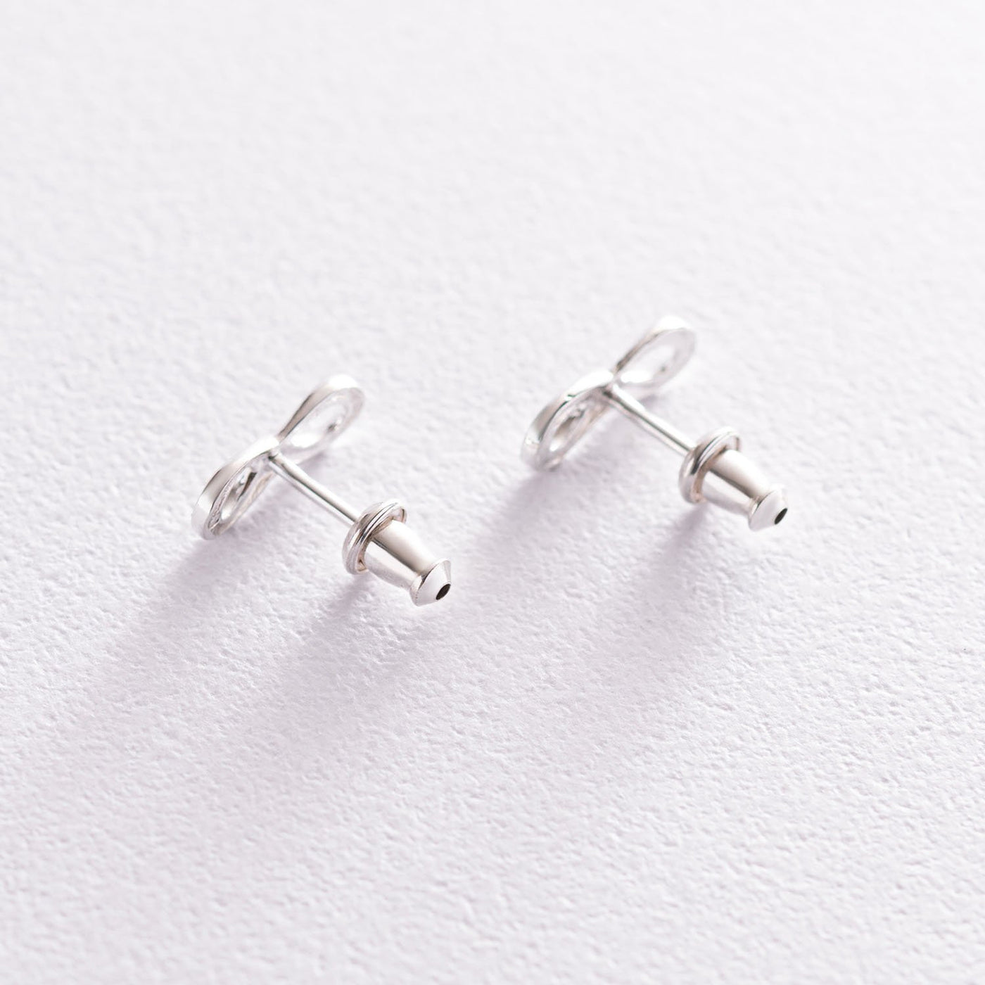 Silver stud earrings Infinity