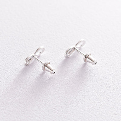 Silver stud earrings Infinity