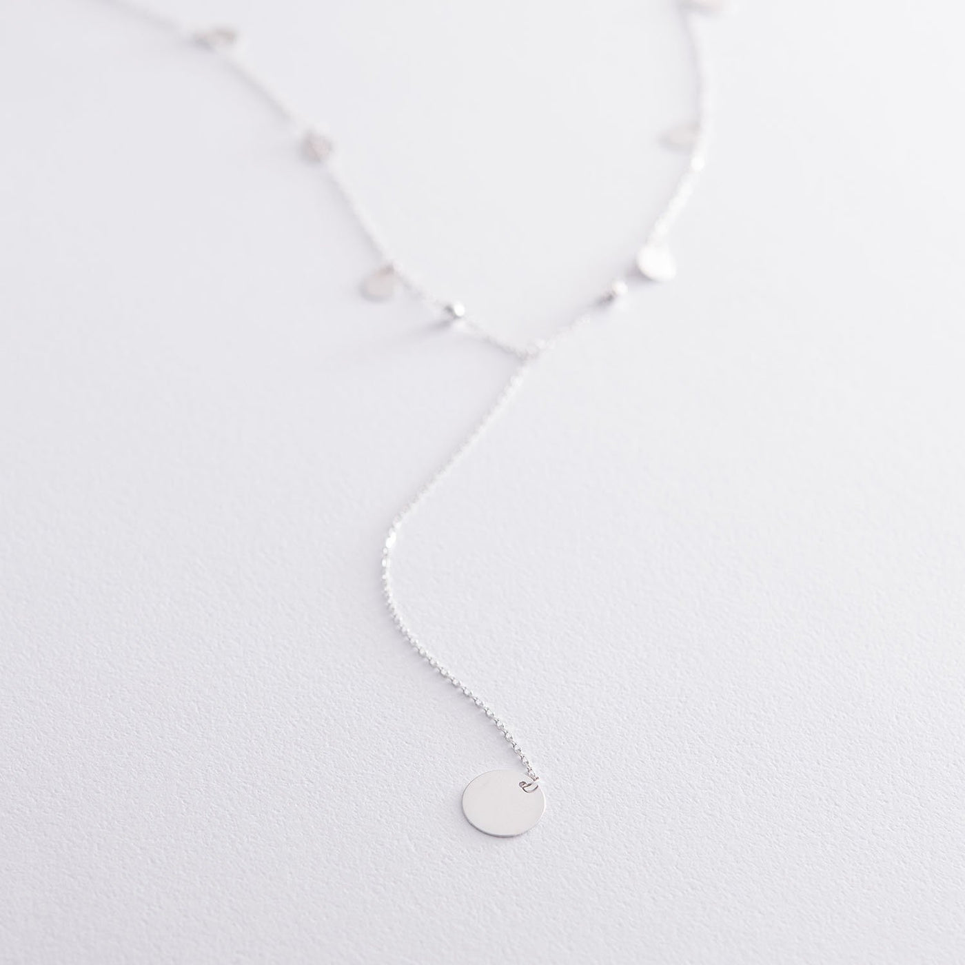 White Gold Raindrops Necklace