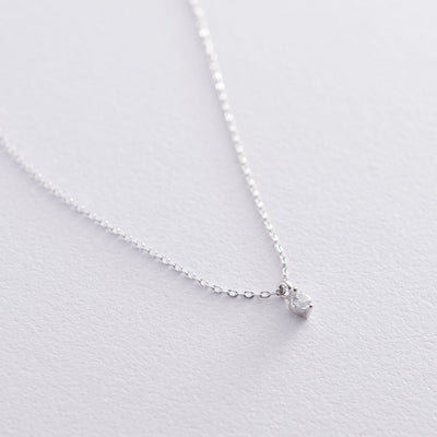 Silver necklace Raindrop