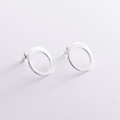 Silver Stud Earrings Orbit