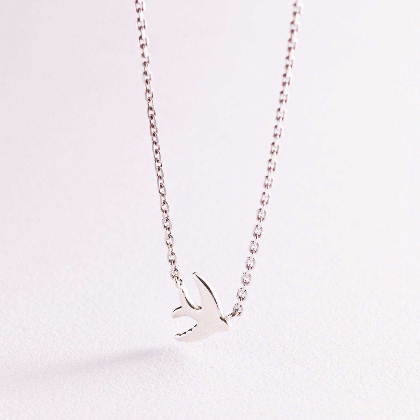 Silver swallow necklace