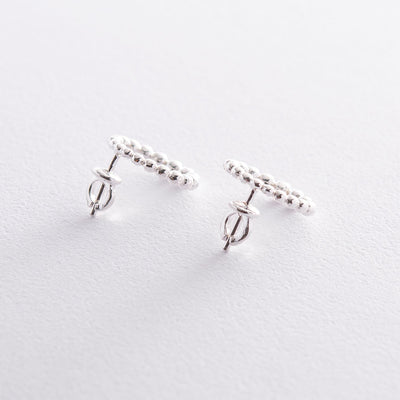 Silver stud earrings Lightness