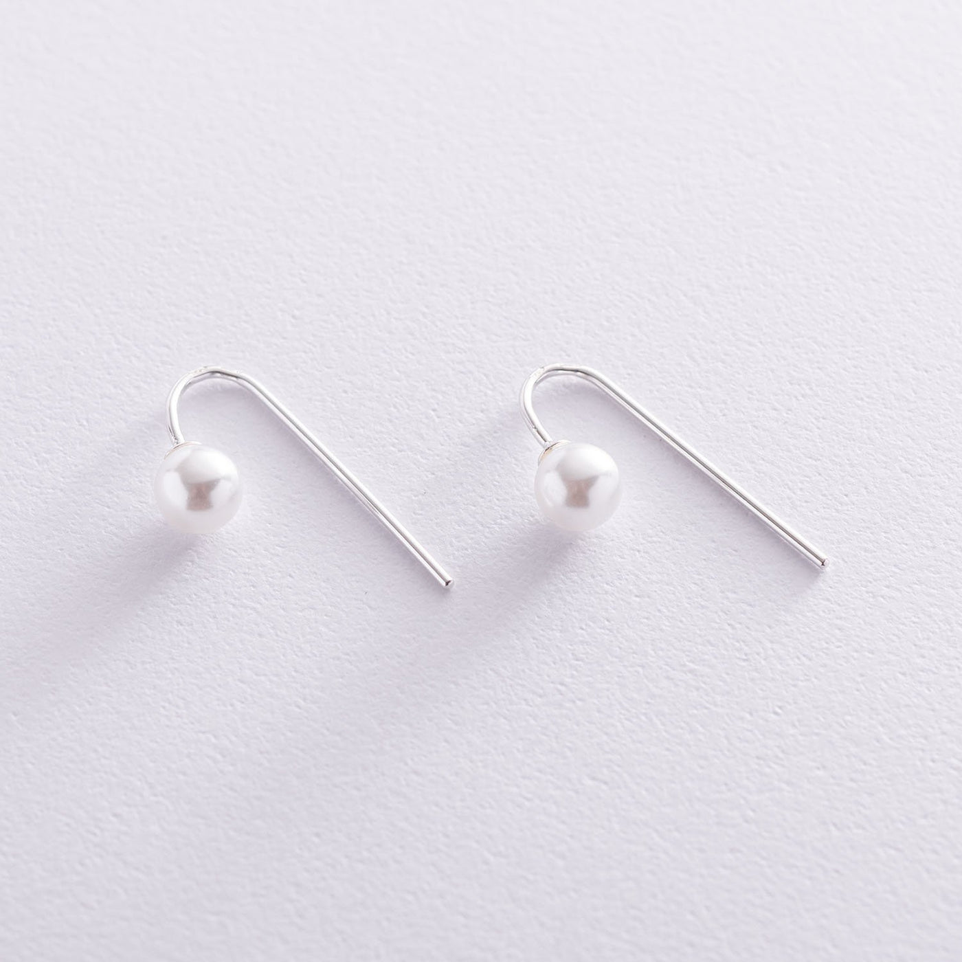 Silver earrings Elegance with pearls