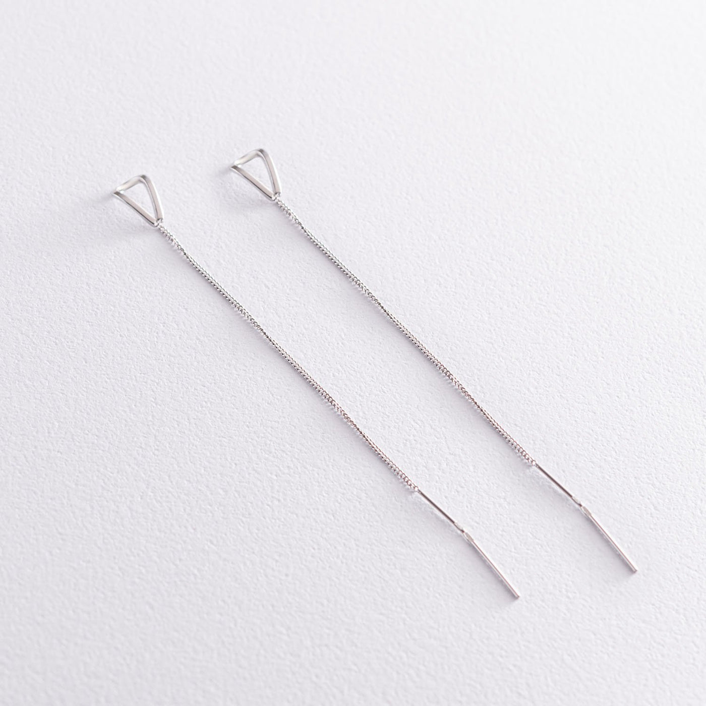 Silver chain earrings