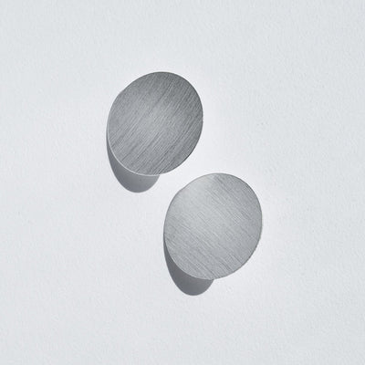 Silver Large Matte earrings Comet