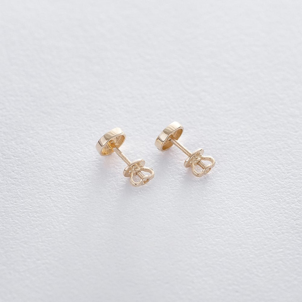 Gold Cirlce stud earrings